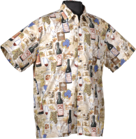 Wine Country Hawaiian Shirt- Made in USA -100% Cotton